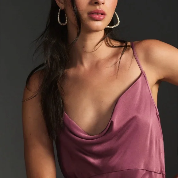 Anthropologie bias cut slip dress XL EUC - Picture 2 of 6